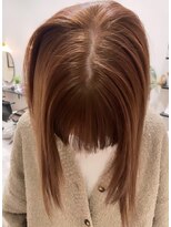 エスデザイン(es design) ボブスタイル×ブリーチなしダブルカラー柔らかベージュ