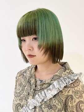 アルバム 池袋(ALBUM) レイヤーカットデザインカラーオリーブベージュ_ba517741