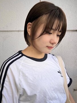 パーク 福岡天神西通り店(parc) インナーカラー　抜きっぱなしブロンド　ミニボブ　愛されボブ
