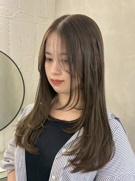 フォト 新宿(foto) 【土屋】レイヤーカット前髪なしオリーブベージュ