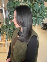 カイラ(KAILA)&nbsp;ぷつっとロブ大人っぽいかきあげ前髪暗髪カラー◎杉本