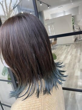 トロンヘアー(tronc hair) 裾カラー
