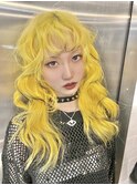 唯一無二のロングウルフ×蛍光デザインカラー☆