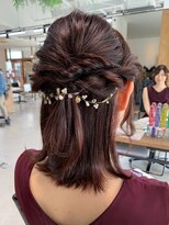 グランデュール 東静岡池田店(GRANDEUR)&nbsp;ミルクティーベージュダブルカラーケアブリーチグレージュ40代