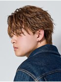 【ブラウンベースハイライト】フェザーショート