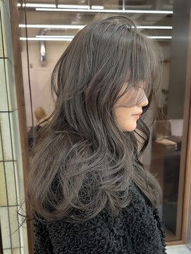 パークレーン アイス イヴェン(park lane ICI yeven) ブリーチなしダブルカラーオリーブグレージュくすみアッシュ春