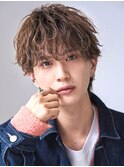 韓国ツーブロックシャドウパーマニュアンスラウンドマッシュ