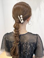 オレンジ梅田店(ORANGE)&nbsp;タイト編みおろし/アレンジ/結婚式ヘア