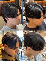 ボンドストーリールミエール(Bond Story lumiere)&nbsp;曲がる縮毛矯正ナチュラルセンターパートフェザーパーマ