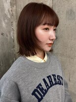 ガーデン 銀座(GARDEN)&nbsp;ボブ レイヤー 顔まわり ワイドバング 暖色カラー