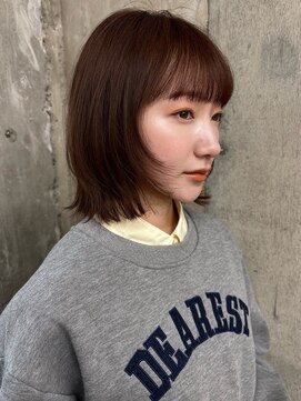 ガーデン 銀座(GARDEN) ボブ レイヤー 顔まわり ワイドバング 暖色カラー