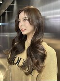 着物ヘア/大人ガーリー/ダークアッシュ/似合わせカット/原宿