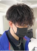 ツイストスパイラル/メンズ/学割/アップバング/センターパート