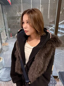 ブランコ 名古屋栄(BLANCO) 【nao.style】ハイライト オリーブカラー オリーブベージュ