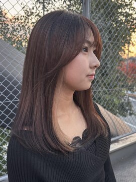 プライベートサロン キッテ(private salon kitte.) ベージュピンクなインナーカラー