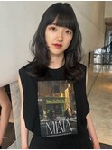 馬渕ミルクティーブロンド/ダークブルー/デジタルパーマ/栄
