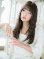クオーレ ヘア アンジュ 水戸店(CUORE HAIR ange)&nbsp;*ange水戸*…切りっぱなし前髪x暖色系カラーロングレイヤーa