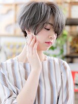 カバーヘア ブリス 上尾西口店(COVER HAIR bliss) ■ホワイトアッシュハイライト小顔ボブ51-6★上尾20代30代40代