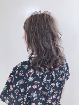 アナザヘアー なんば 高島屋前店(ANAZA hair) ハイライトアッシュ♪20代30代40代大人可愛いセミロング/大阪