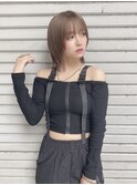 ミルクティーグレージュジェンダーレスショートウルフ