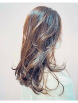 アン たまプラーザ(un) グレージュハイライトカラー【たまプラーザ髪質改善オージュア】