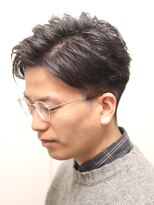 ヘアーアンドグルーミング ヨシザワインク(HAIR&GROOMING YOSHIZAWA Inc.) メンズショートツーブロック爽やかアップバングパート理容室黒髪