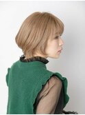 外ハネボブ/グラデーションカラー/ペールベージュ/秋葉原