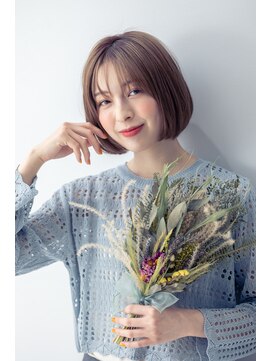 スノードロップ 高円寺店(Snowdrop) 前髪/マチルダボブ/ピンクベージュ/インナーグレージュ/高円寺