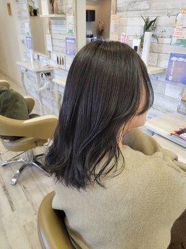 フゥカ 売市店(fuka) オリーブブラウン×ケアカラー×韓国人風スタイル