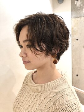 マイル 渋谷(mile) 【SATSUKI】ハンサムショート × ニュアンスパーマ