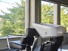 スーク(souq.)の雰囲気（空や木々を見ながら、日頃の疲れを癒しくつろげるシャンプー台）