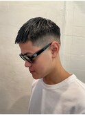 MEN'S HAIRマッシュウルフアッシュブラックカルマパーマ
