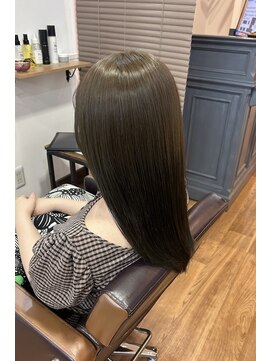 フラワー(flower) ブリーチなし質感再整カラー/オリーブ系カラー