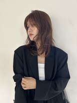 ディジョン(Dijon)&nbsp;韓国顔まわりレイヤーカットグレージュオリーブベージュブラウン