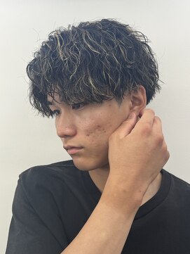 ロンド ローガン 名駅(Lond LOGAN) メンズツイストスパイラル×金メッシュ