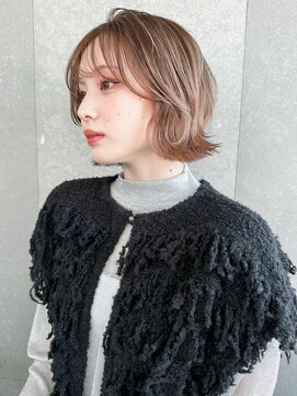 ロンド エスポワール 錦糸町(Lond espoir) ☆ミニウルフチェリーブラウンブリーチショートボブ韓国前髪4