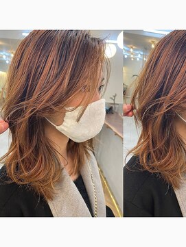 ロミー 本厚木(ROMMY.) 20代~50代◎ミディアムレイヤーカット/ハイライト◎本厚木