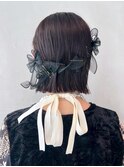 顔周りレイヤー韓国ヘア美髪くびれヘアミディアム_ba555932