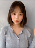 くびれヘア前髪サイドバングくせ毛風カールモテ髪小顔カット