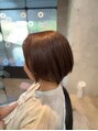 ラフィスヘアールート 大橋店(La fith hair root)&nbsp;レディースショート×縮毛矯正。自然な丸みで扱いやすく！