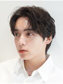 仙台センターパートシャドウパーマルーズパーマ刈り上げ無し30代