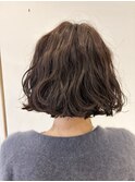 50代波ウェーブパーマエアリーカールエアリーボブパーマボブ
