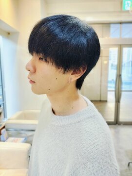 メンズマッシュ/ナチュラルへア/黒髪/小顔矯正/刈り上げなし