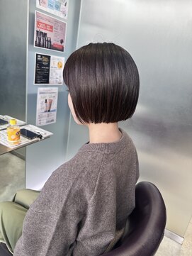 ファースト 東仙台店(first) オレンジブラウン・ぱつんとボブ・ミニボブ