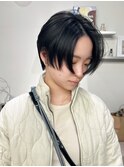 前下がりショート×ハンサムショート