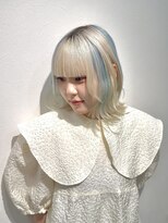 ルィ 名古屋栄(llwy)&nbsp;ブロンド×ペールブルー デザインカラー