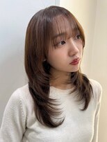 ロック(rock)&nbsp;レイヤー/レイヤーカット/顔まわり/顔周りカット/透明感カラー