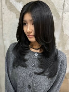 マーシュ ルーヴェ(marshu Luve) 韓国風/ハッシュレイヤー/ブリーチなし/オリーブグレー