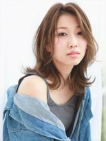エムスラッシュ 横浜元町店(M.SLASH)&nbsp;□センターパート外ハネ小顔ミディアムウルフM.SLASH元町22-4