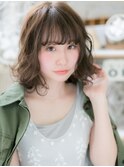 *mod's上尾*外ハネmix☆耳かけ小顔ワンカールボブa